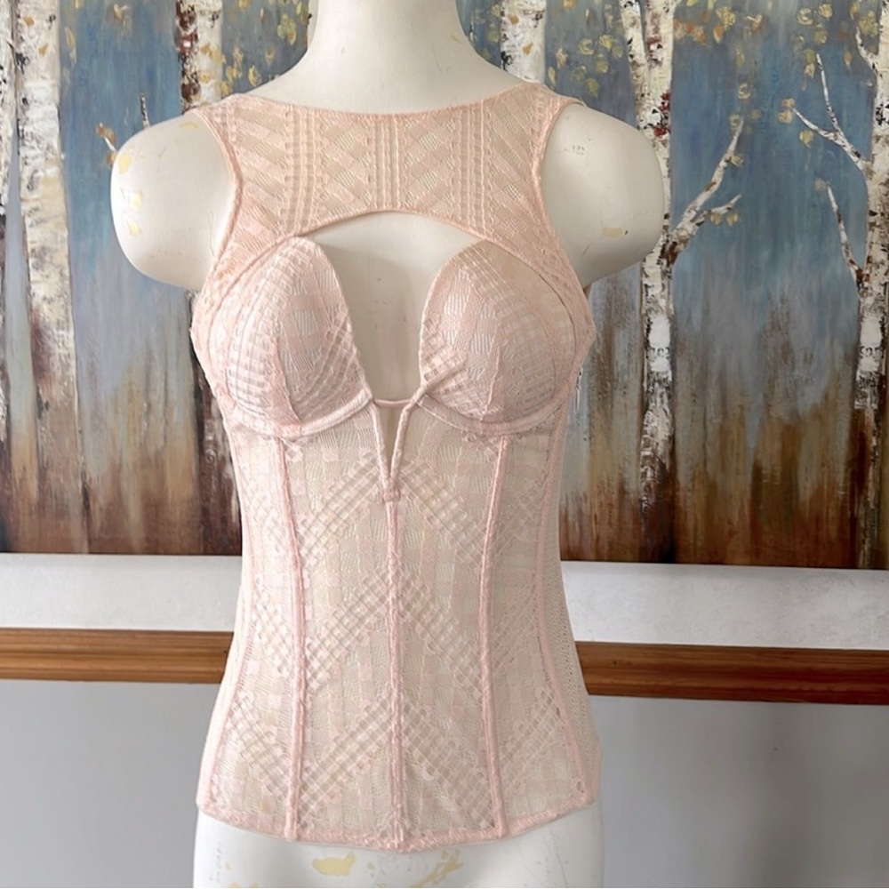 Victoria Secret Pink Lace Bustier Top